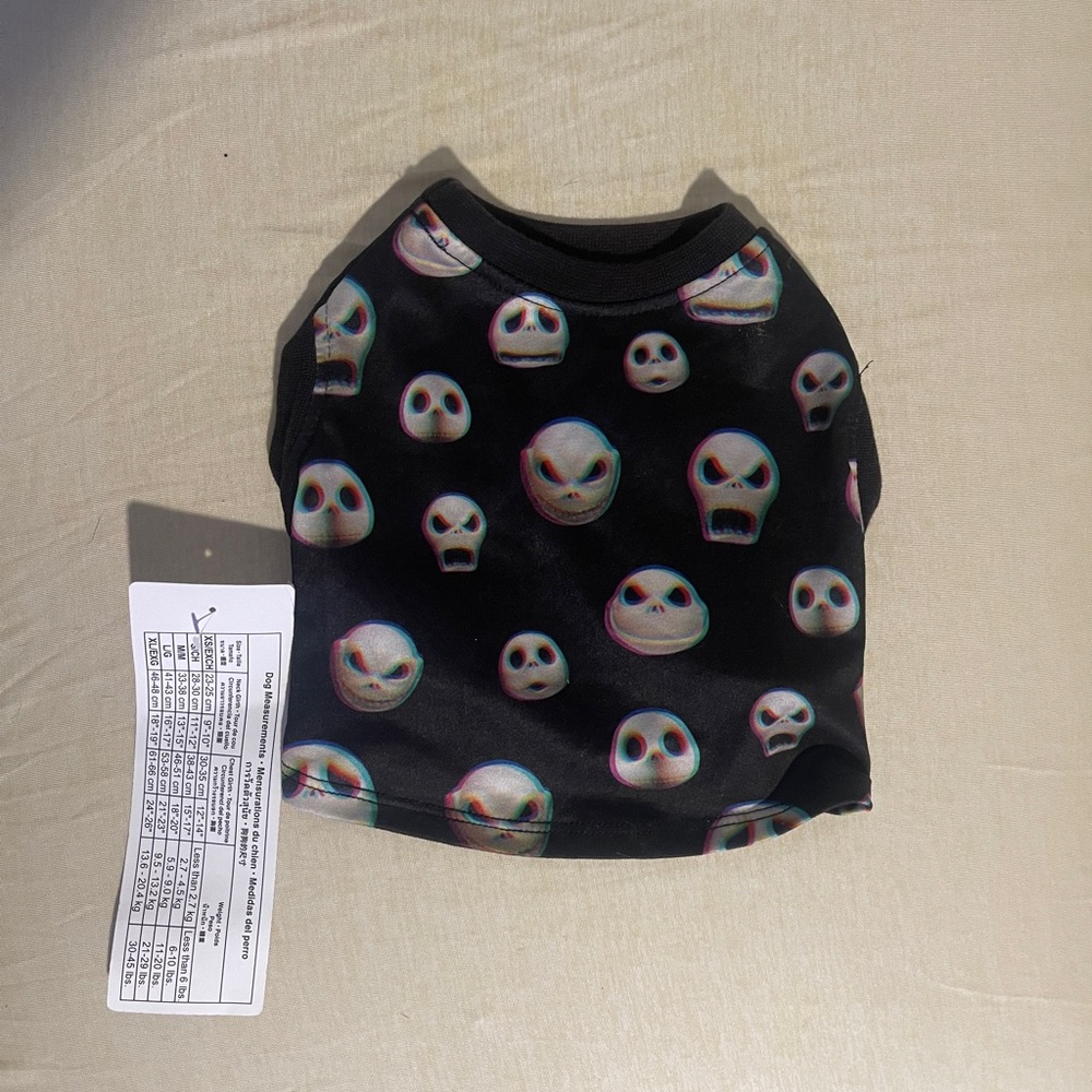 Disney Tails Nightmare Before Christmas Jack Skellington Pet T-Shirt Dog